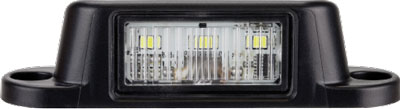 LED Licence Plate Light 10-30V Surface Mount Black Body 90x24mm