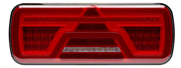 LED Rear Combination Lamp 10-30V Stop/Tail/Ind/Rev/Fog /Ref LH 360x135mm Sequential