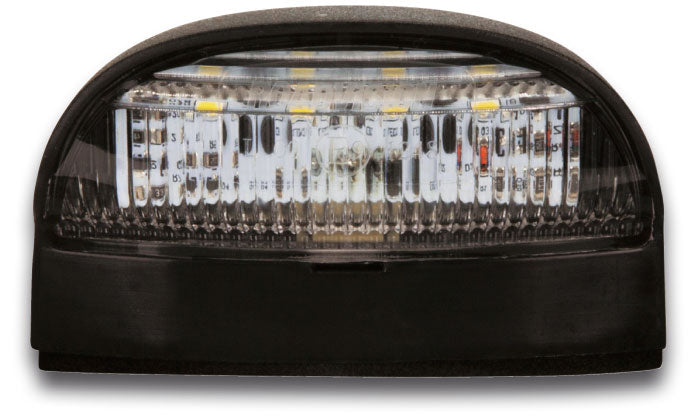 LED Licence Plate Light 10-30V Surface Mount Black Body