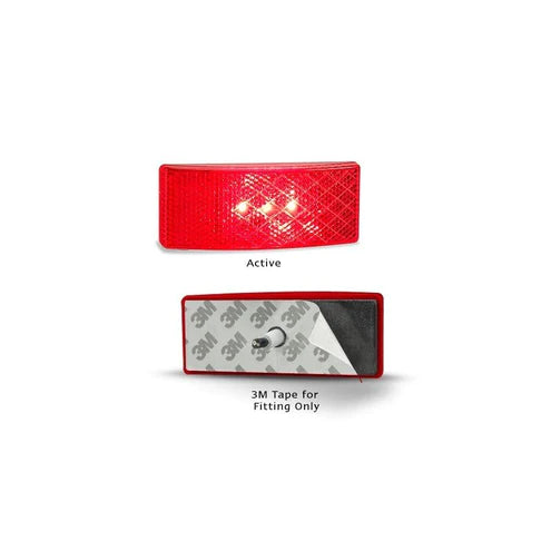 LED Autolamps 38 Series 12-24V LED Rear End Outline Marker 3M Tape Fit - Red