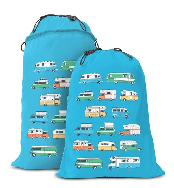 Expandable Laundry Bag -The Camper Collection Blue