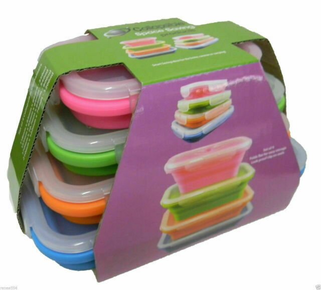 Collapsible Rectangle Tubs 4 Pk