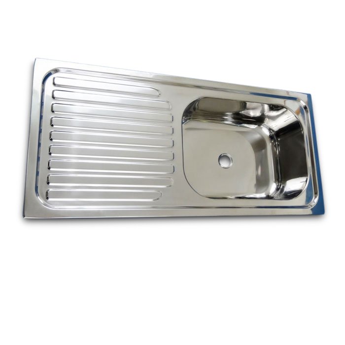 Stainless Steel Sink With Drainer 760 x 355mm