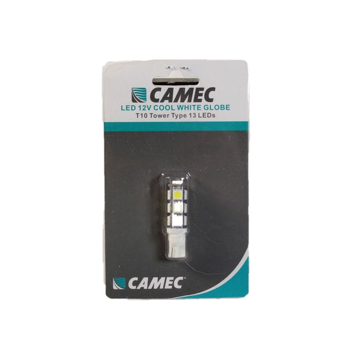 Camec T10 12V LED 13 LED Cool White Globe