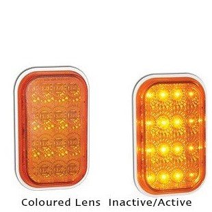 LED Autolamps 131 Series 12-24V Indicator Lamp With Amber Lens And Chrome Reflector