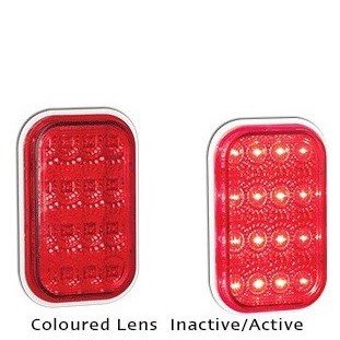 LED Autolamps 131 Series 12-24V Stop/Tail Lamp With Red Lens And Chrome Reflector
