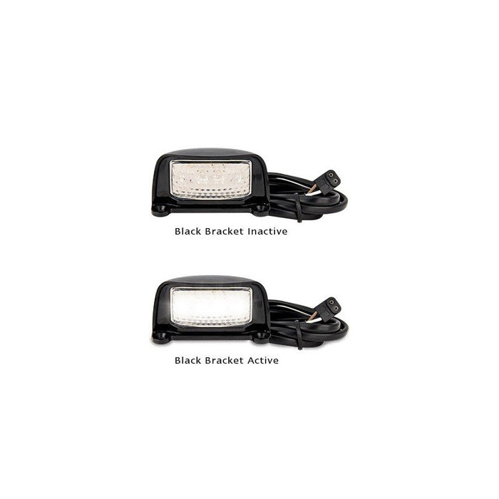 LED Autolamps 35 Series 12-24V Licence Plate Lamp Black Housing 1M Lead