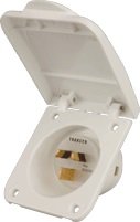 15A Power Inlet Socket - White .Il15
