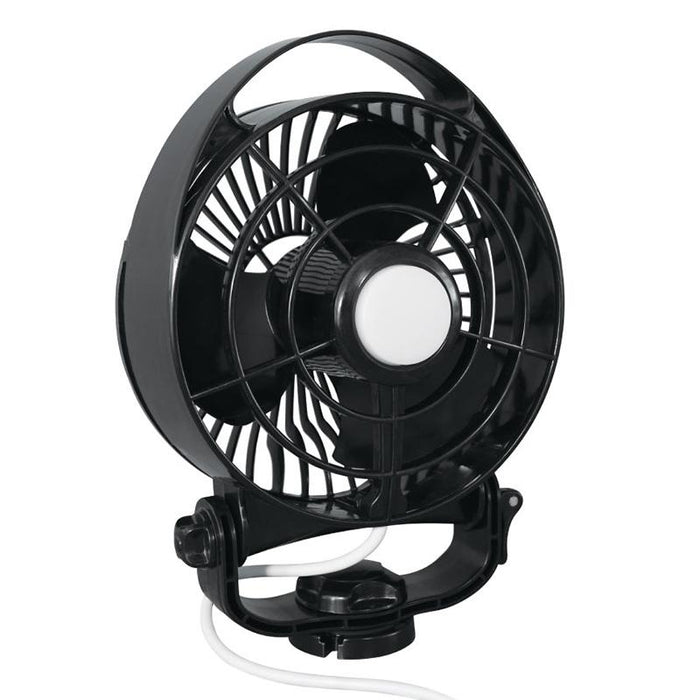 Caframo Maestro 6" 12 Volt Variable Speed Fan & Light - Black