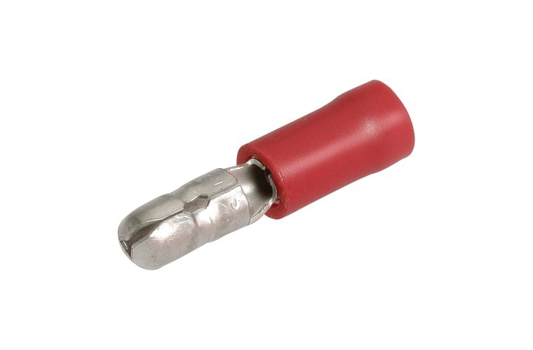 Narva Male Bullet Terminal Red 4.0mm