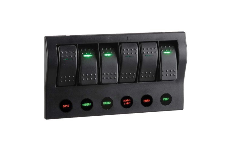 Narva 6-Way LED Swich Panel With Circuit Breaker Protection