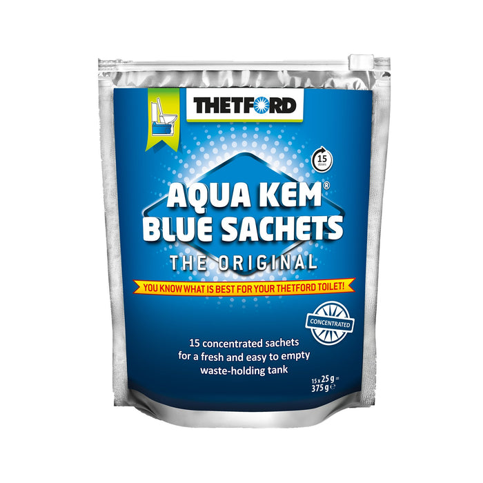 Thetford Aqua Kem Blue 15 Zip Bag Sachets T30240ZK
