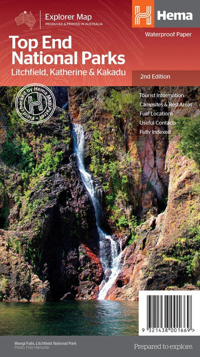 Hema Top End National Parks Map - Litchfield, Katherine & Kakadu 2nd Edition