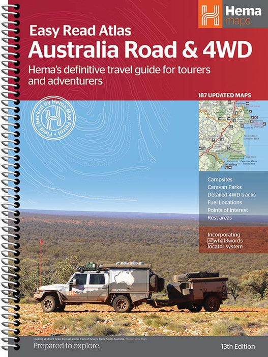 Hema Australia Easy Read Road & 4WD Atlas 13th Edition