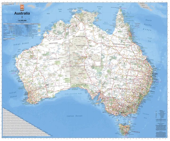 Hema Australia Handy Map 12th Edition