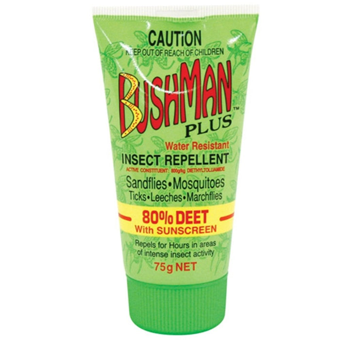 Bushman Plus 75g Gel Tube Insect Repellent With SPF15+ - Deet 80%