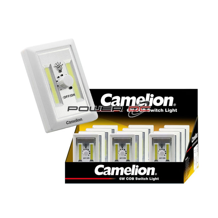 Camelion 2 X 3W Cob LED Portable Switch Light With Wall Mount & Dimmer
