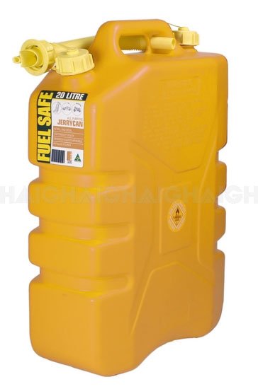 20L Plastic Diesel And Petrol Fuel Can Yellow