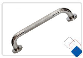 Knurled Stainless Steel Grab Bar - 300mm x 25mm