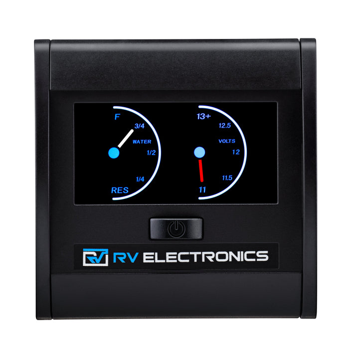 RV Elec LCD Single Tank Water Level Indicator And Voltmeter Combination