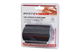 Whitevision LED 9-33V Licence Plate Lamp - Clip Style Mount