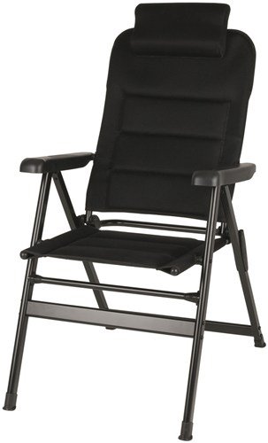 Black Folding Camping Chair With Removeable Pillow