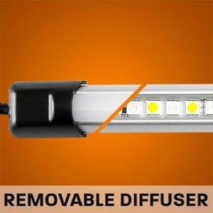 25cm Super Bright LED Light Bar Orange/White Diffusser