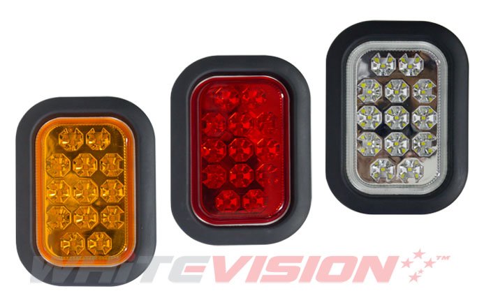 Whitevision 90 Series 9-33V LED Stop/Tail - Red Lens