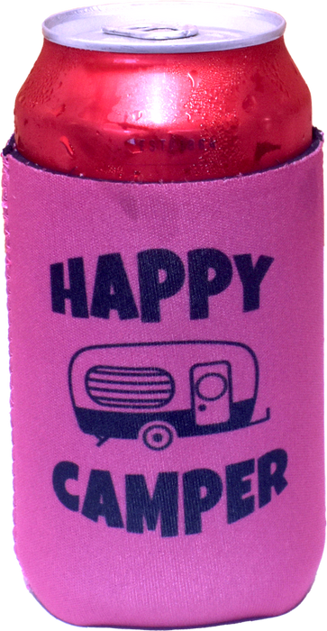 Adventure Nomad Pink Stubby Holder - Happy Camper