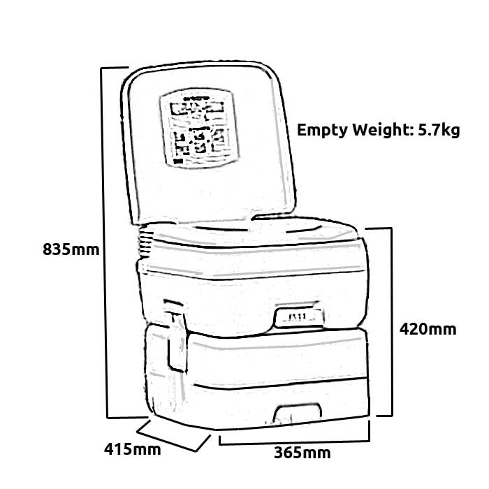 Camec Portable Toilet 20L