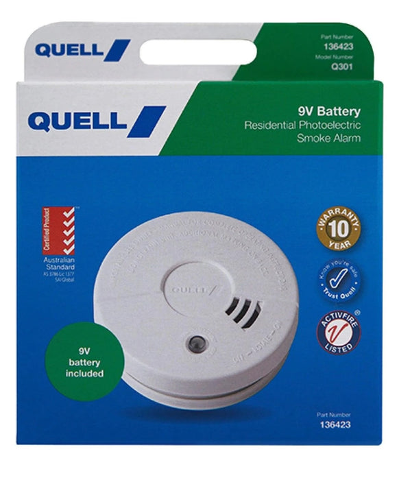 Quell Smoke Alarm 9V Photoelectric Sensor