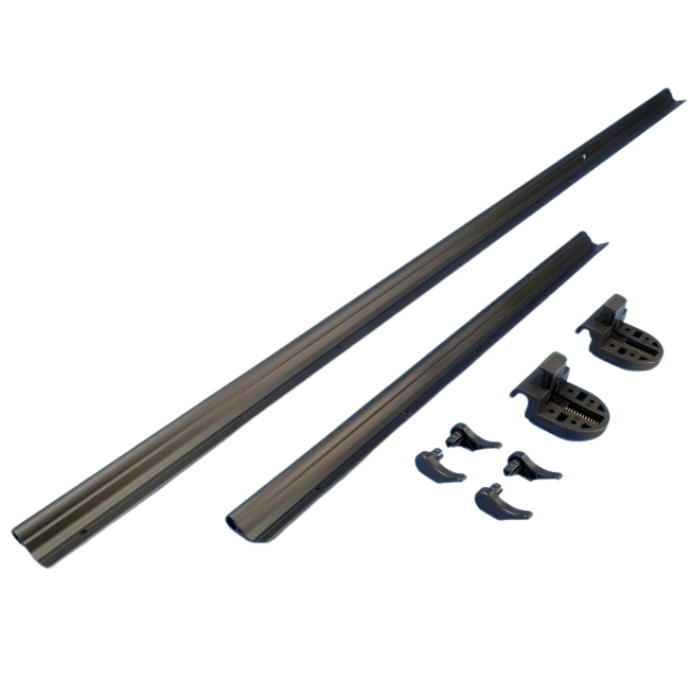 Black Table Slide Rail Kit Made Up Of 4 Plugs, 2 Brackets, 2 Rails