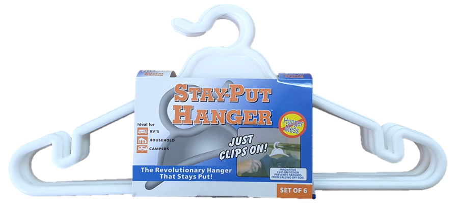 Stay Put Clothes Hangers 6 Pk