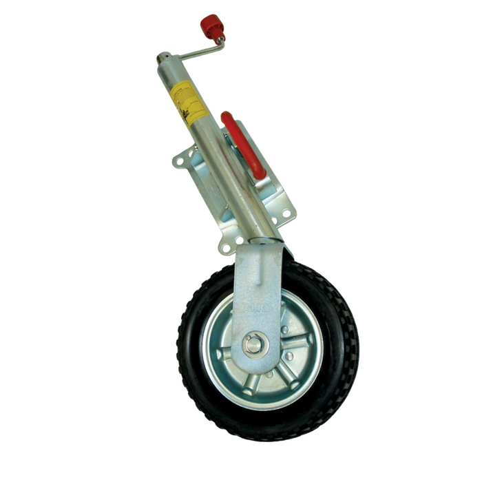 AL-KO 10" Swing Up Jockey Wheel 3 Bolts Solid Wheel Load 400kg