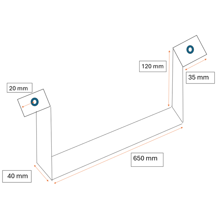 Mounting Brackets Pair For 110 Lt Tank (050595)