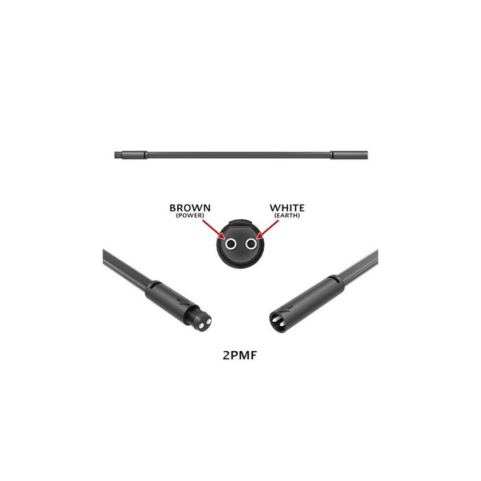 LED Autolamps 2C Marker Cables 3Mt Twin Cable Plugs/2Pins