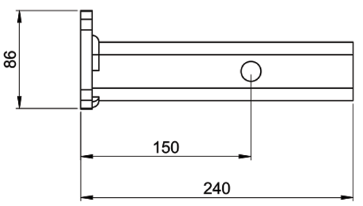 Hayman Reese 4.0T Pintle Hook Adaptor 50mm Square