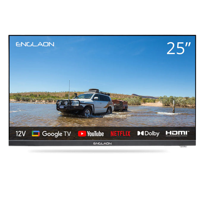 Englaon 25’’ Full HD 12V Smart TV With Chromecast, Bluetooth & Google TV