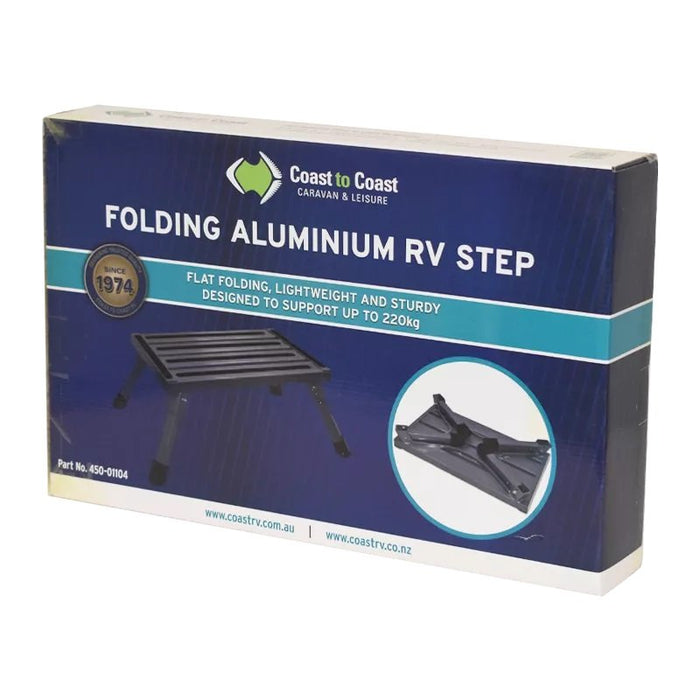 Carac Rv Steps Coast Folding Aluminium RV Step (220kg Capacity)