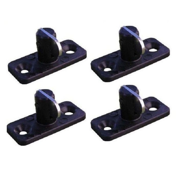 Supex Single Horizontal Metal Toggle Black 4Pk