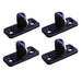 Supex Single Horizontal Metal Toggle Black 4Pk