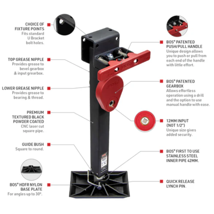BOS Stabiliser Legs 700mm - Pair