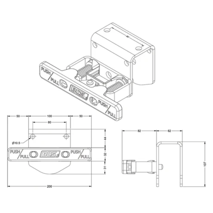 BOS Stabiliser Legs 700mm - Pair