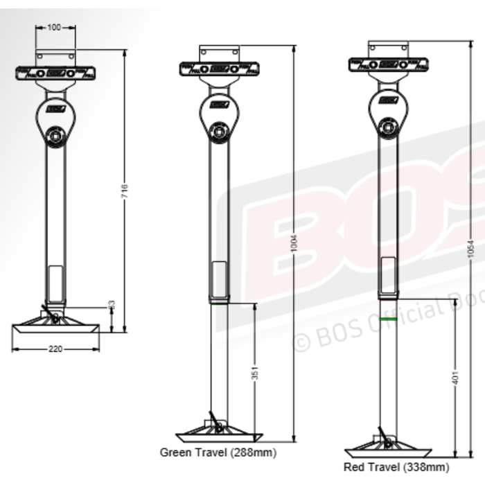 BOS Stabiliser Legs 700mm - Pair