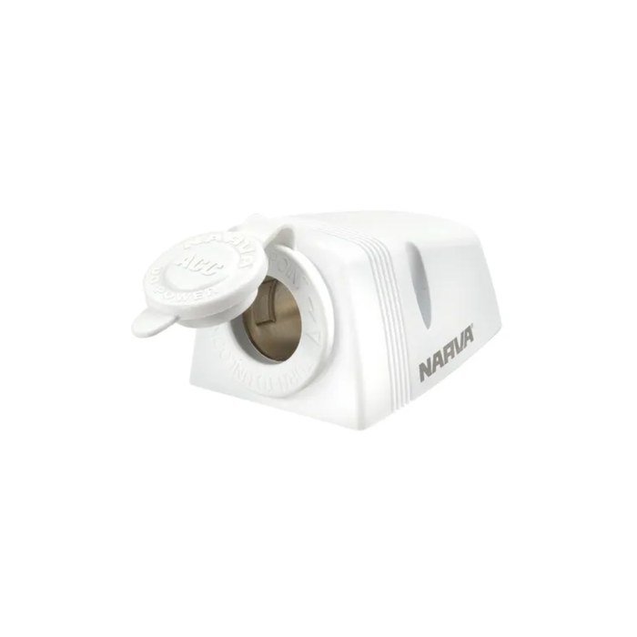 Narva Heavy Duty 12V Socket Surface Mount - White