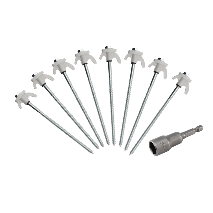 Explore Metal Pegs With Hex Head With Adaptor - 8 Pack