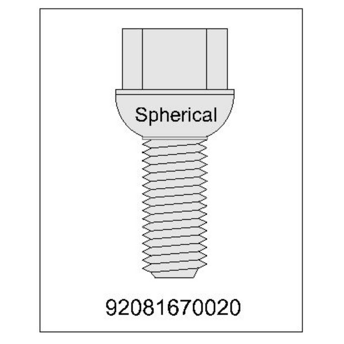 AL-KO Euro Wheel Bolt M12 Spherical