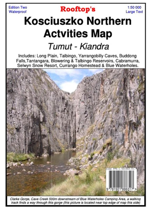Rooftop's Kosciuszko Northern Activities Map 2nd Edition