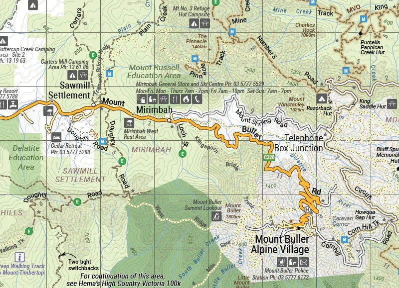 Hema The Victorian High Country - North Western Map 2nd Edition