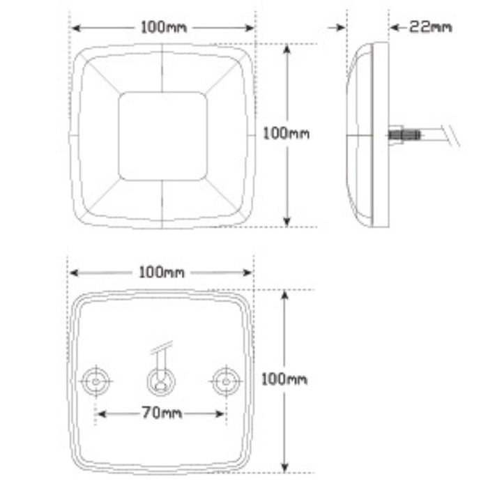 Stop/Tail/Ind/Reflector Lamp And Cable Kit 5M